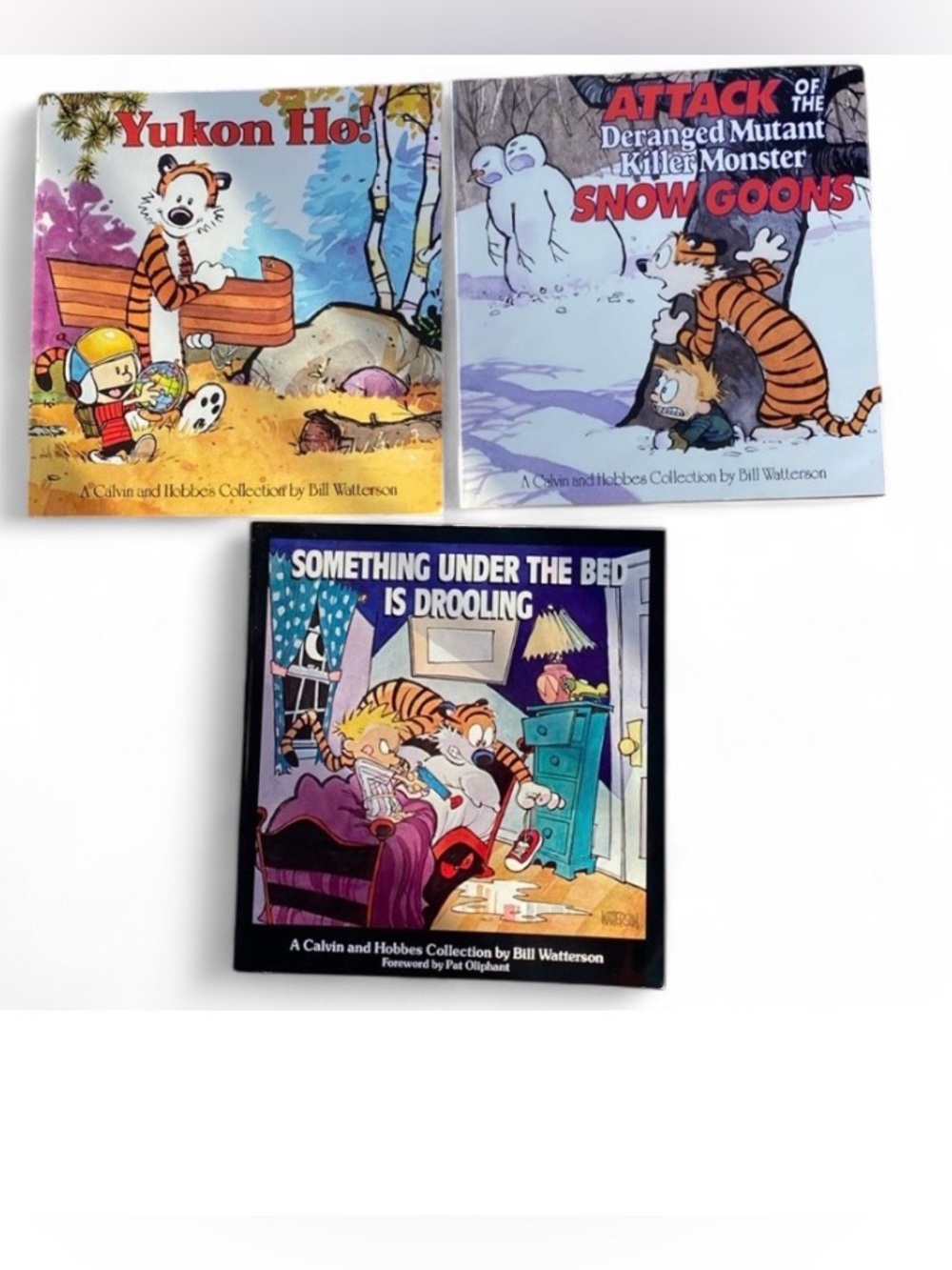 Calvin & Hobbes 3 Book Collection Vintage Bill Watterson Comic Strip Paperback